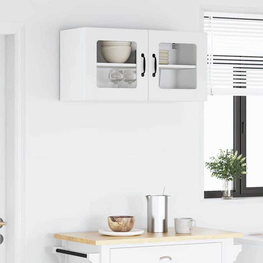 Keukenkast aan de muur met plank Hoogglans wit 80 x 31 x 40 cm