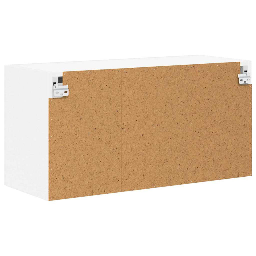 Keukenkast aan de muur met plank Hoogglans wit 80 x 31 x 40 cm