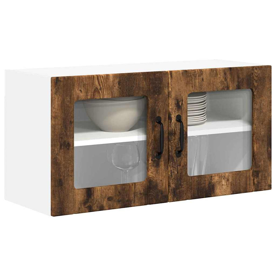 Keukenkast aan de muur met plank Gerookt eiken 80 x 31 x 40 cm