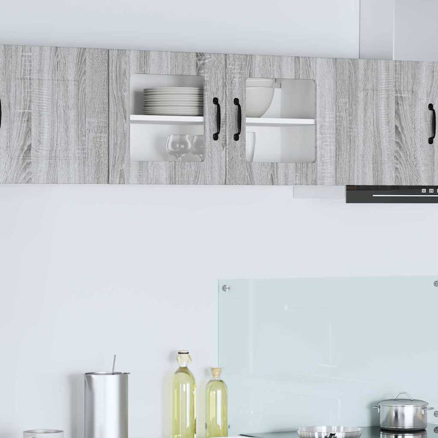 Keukenkast aan de muur met plank Grijs Sonoma 80 x 31 x 40 cm