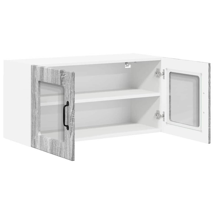 Keukenkast aan de muur met plank Grijs Sonoma 80 x 31 x 40 cm