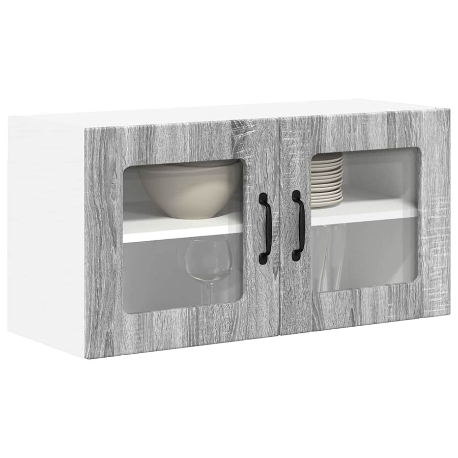 Keukenkast aan de muur met plank Grijs Sonoma 80 x 31 x 40 cm