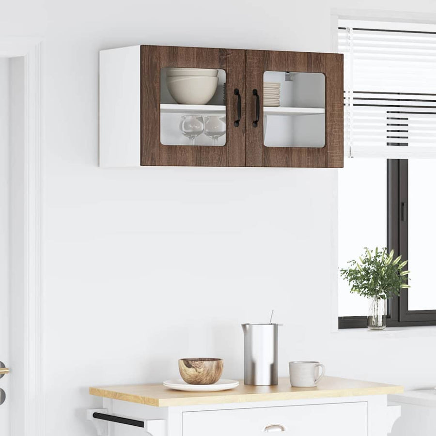 Keukenkast aan de muur Bruin Eiken 80 x 31 x 40 cm Bewerkt hout
