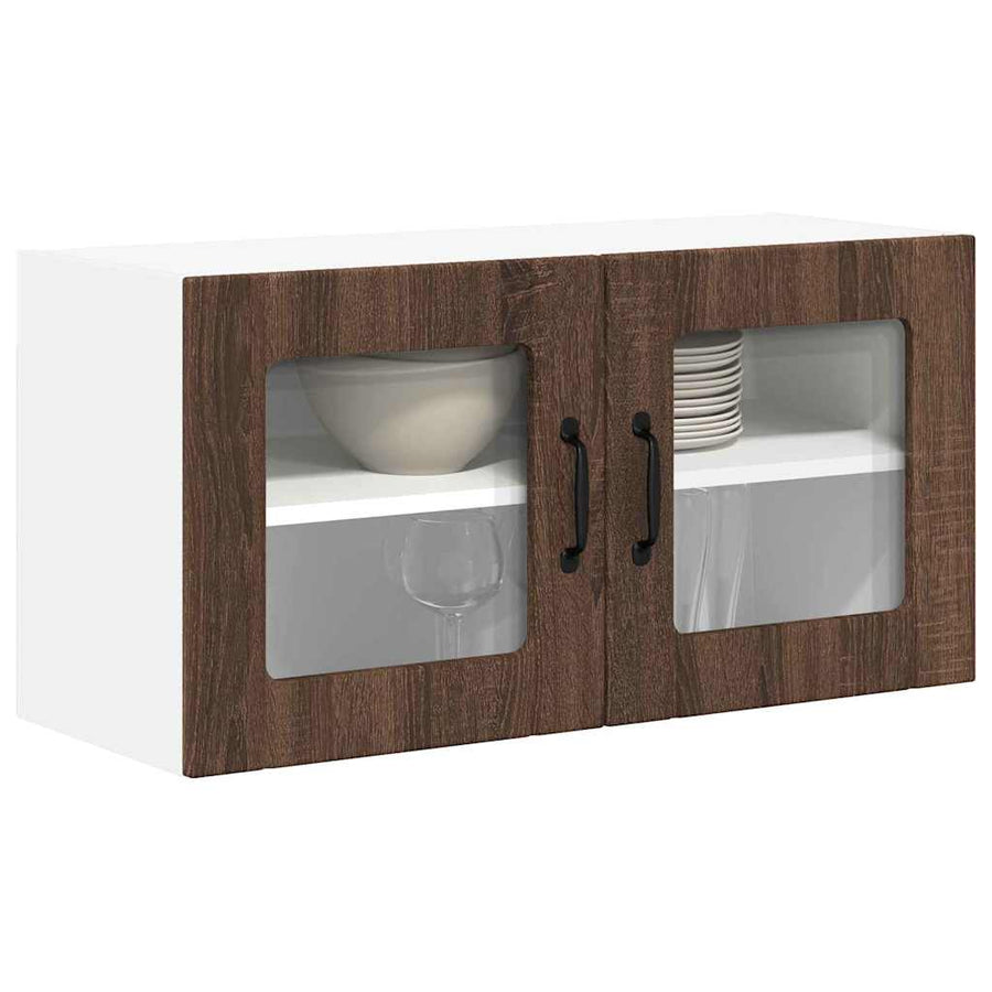 Keukenkast aan de muur Bruin Eiken 80 x 31 x 40 cm Bewerkt hout