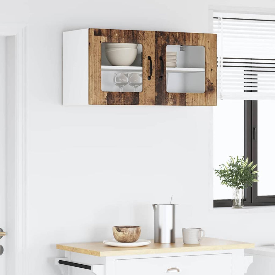 Keukenkast aan de muur Oud Hout 80 x 31 x 40 cm Bewerkt hout