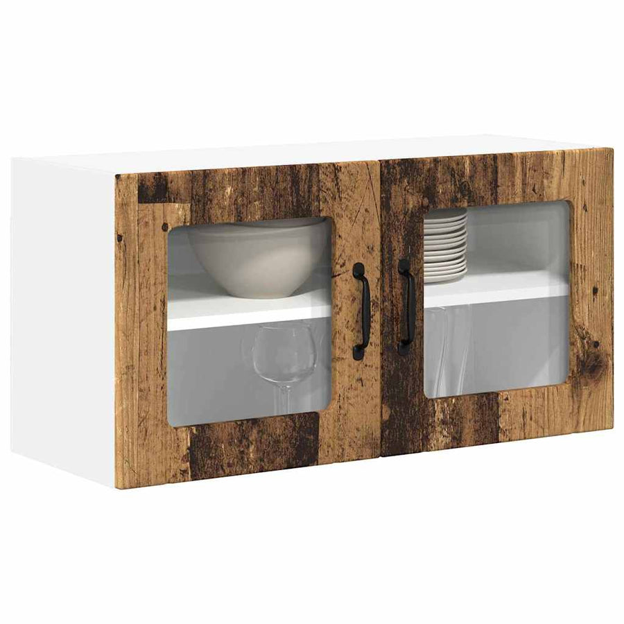 Keukenkast aan de muur Oud Hout 80 x 31 x 40 cm Bewerkt hout