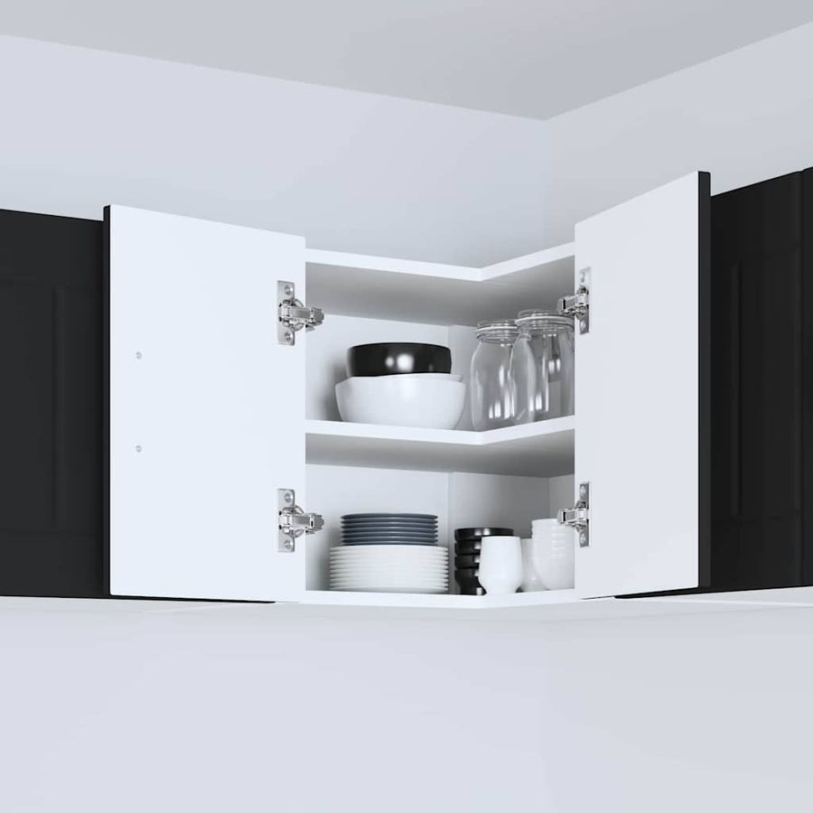 Keukenkast aan de muur Zwart 57 x 57 x 40 cm Bewerkt hout