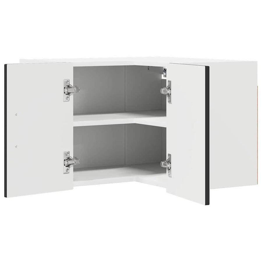 Keukenkast aan de muur Zwart 57 x 57 x 40 cm Bewerkt hout