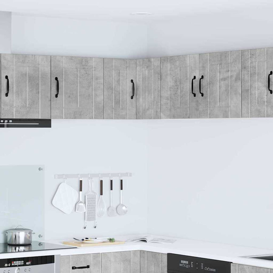 Keukenkast aan de muur Beton Grijs 57 x 57 x 40 cm Bewerkt hout