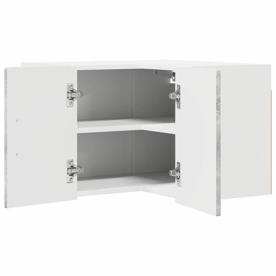 Keukenkast aan de muur Beton Grijs 57 x 57 x 40 cm Bewerkt hout