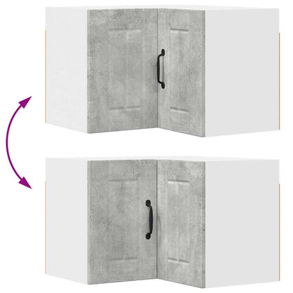 Keukenkast aan de muur Beton Grijs 57 x 57 x 40 cm Bewerkt hout