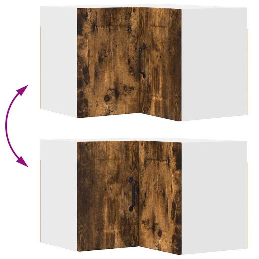 Keukenkast aan de muur met plank Gerookt eiken 57 x 57 x 40 cm