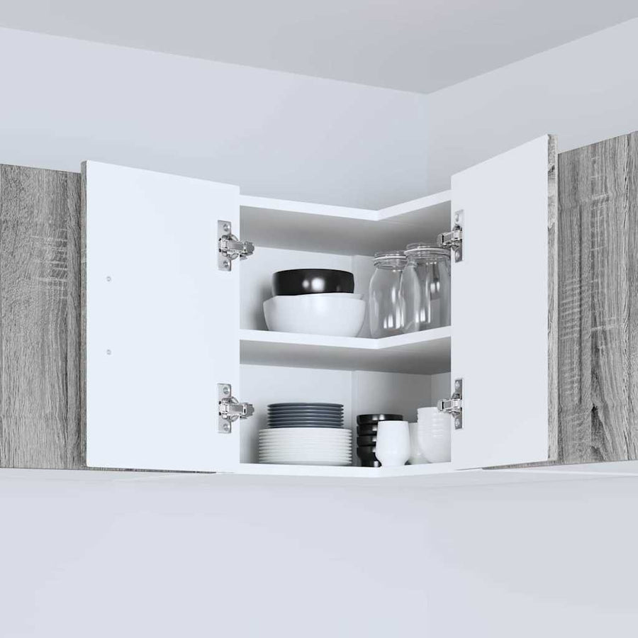 Keukenkast aan de muur met plank Grijs Sonoma 57 x 57 x 40 cm