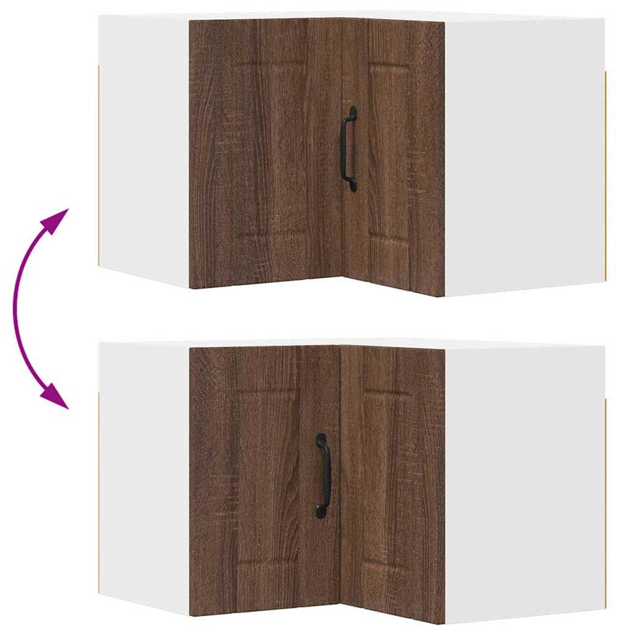 Keukenkast aan de muur Bruin Eiken 57 x 57 x 40 cm Bewerkt hout