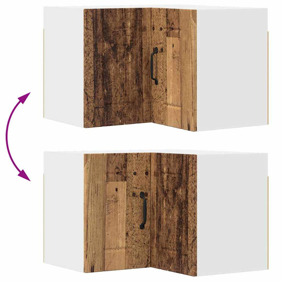 Keukenkast aan de muur Oud Hout 57 x 57 x 40 cm Bewerkt hout