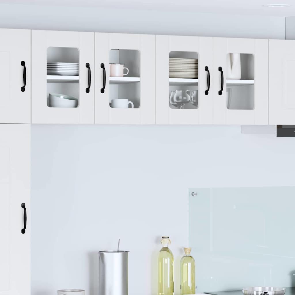 Keukenkast aan de muur 2 pcs Wit 60 x 31 x 40 cm Bewerkt hout