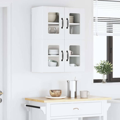 Keukenkast aan de muur 2 pcs Wit 60 x 31 x 40 cm Bewerkt hout