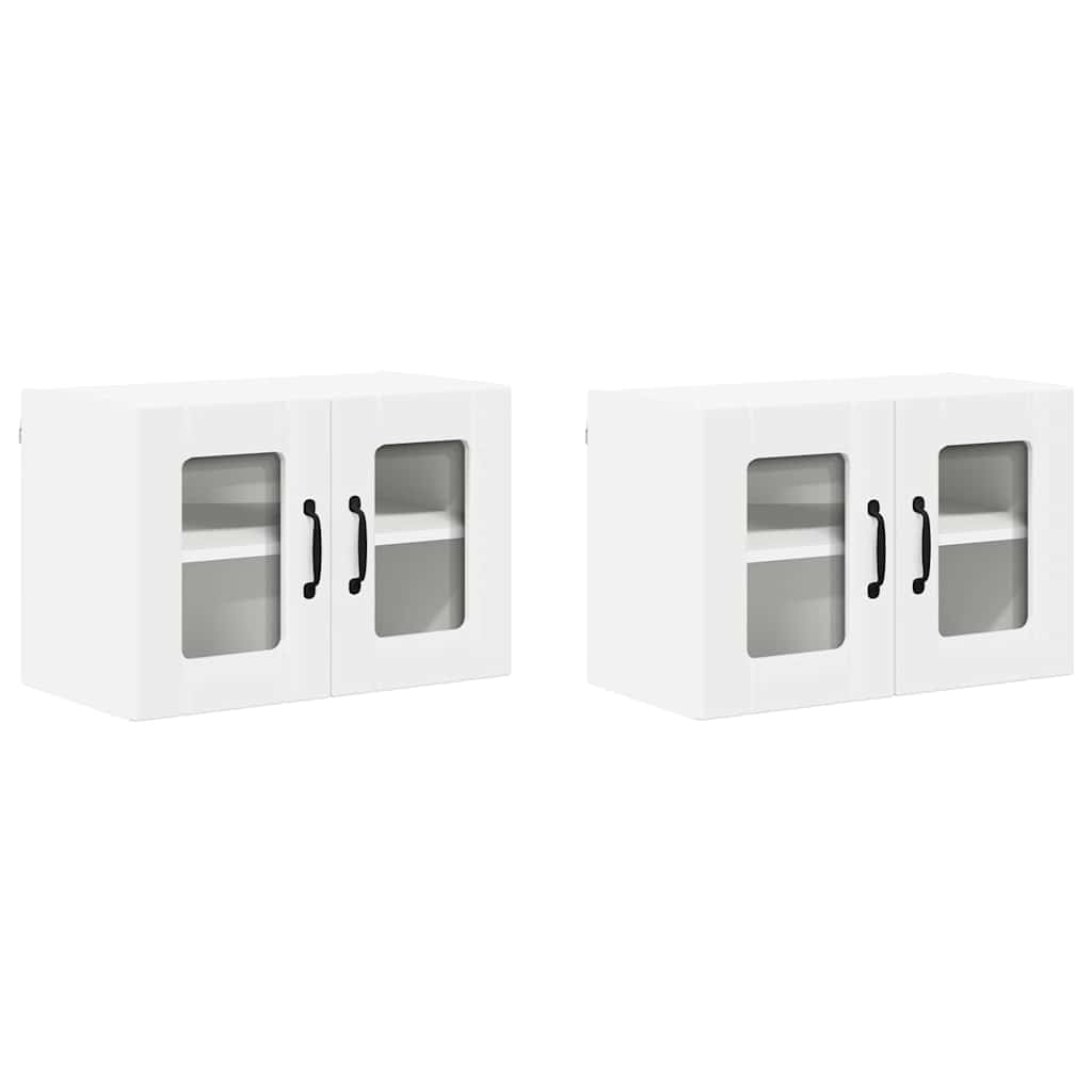 Keukenkast aan de muur 2 pcs Wit 60 x 31 x 40 cm Bewerkt hout