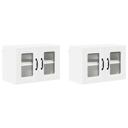 Keukenkast aan de muur 2 pcs Wit 60 x 31 x 40 cm Bewerkt hout