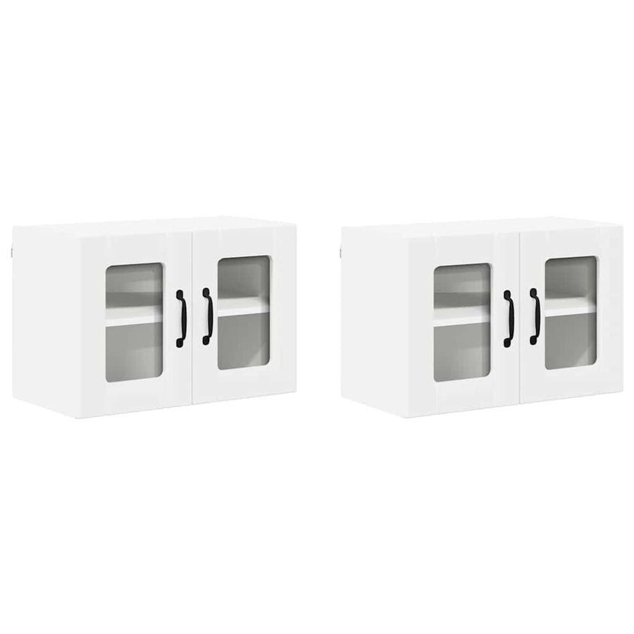 Keukenkast aan de muur 2 pcs Wit 60 x 31 x 40 cm Bewerkt hout