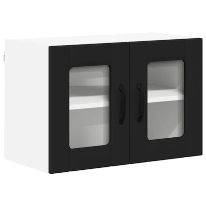 Keukenkast aan de muur Zwart 60 x 31 x 40 cm Bewerkt hout