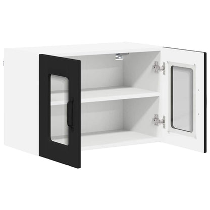 Keukenkast aan de muur Zwart 60 x 31 x 40 cm Bewerkt hout