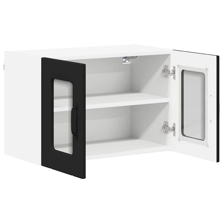 Keukenkast aan de muur Zwart 60 x 31 x 40 cm Bewerkt hout