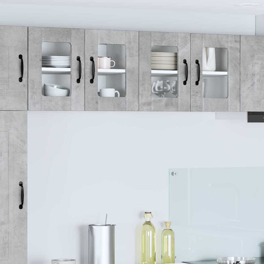 Keukenkast aan de muur 2 pcs Beton Grijs 60 x 31 x 40 cm