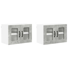 Keukenkast aan de muur 2 pcs Beton Grijs 60 x 31 x 40 cm