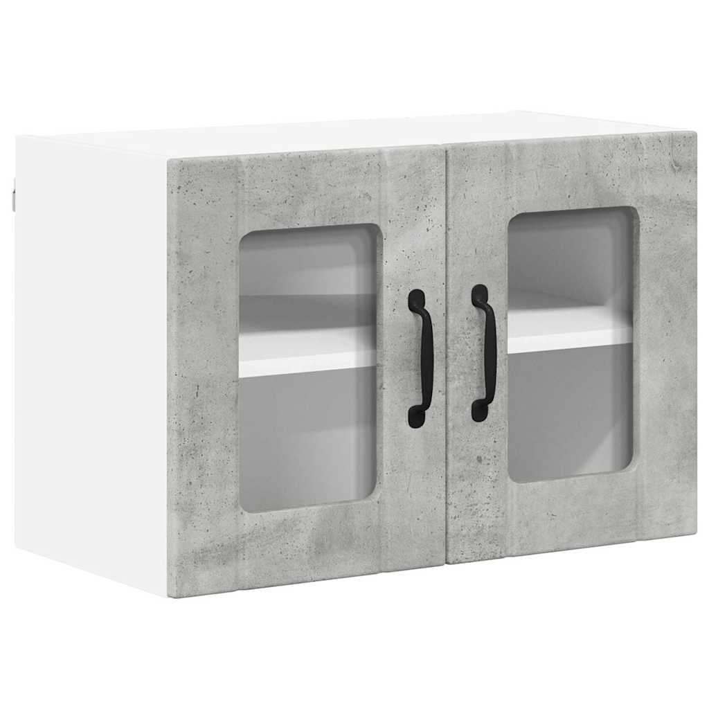 Keukenkast aan de muur 2 pcs Beton Grijs 60 x 31 x 40 cm