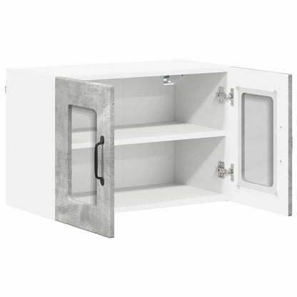 Keukenkast aan de muur 2 pcs Beton Grijs 60 x 31 x 40 cm
