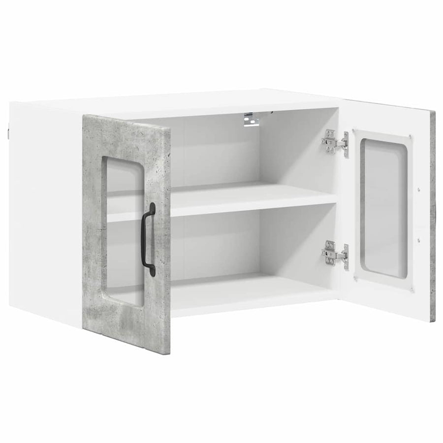 Keukenkast aan de muur 2 pcs Beton Grijs 60 x 31 x 40 cm
