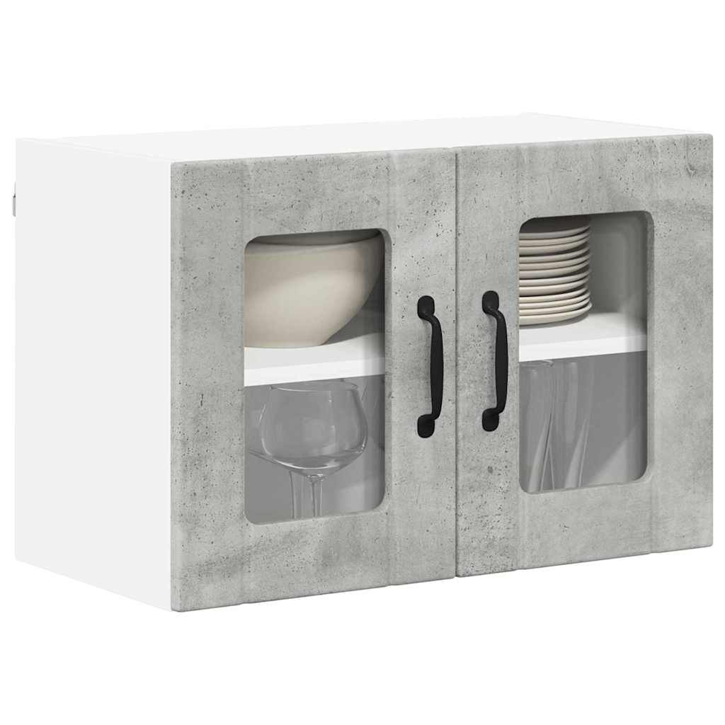 Keukenkast aan de muur 2 pcs Beton Grijs 60 x 31 x 40 cm