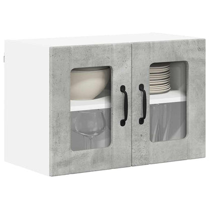 Keukenkast aan de muur 2 pcs Beton Grijs 60 x 31 x 40 cm