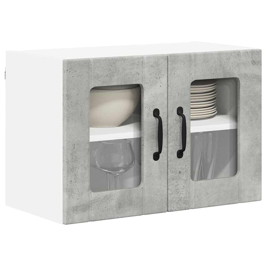 Keukenkast aan de muur 2 pcs Beton Grijs 60 x 31 x 40 cm