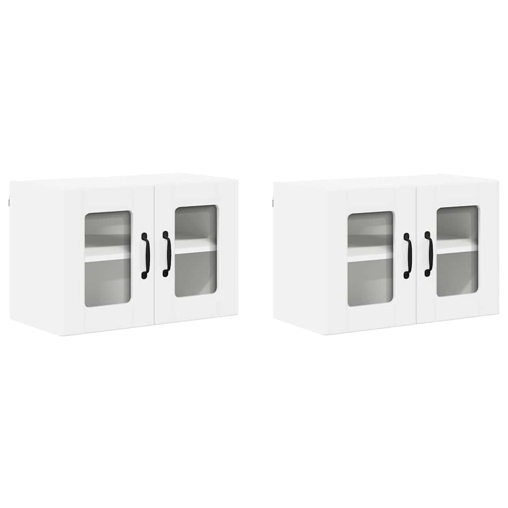 Keukenkast aan de muur 2 pcs Hoogglans wit 60 x 31 x 40 cm