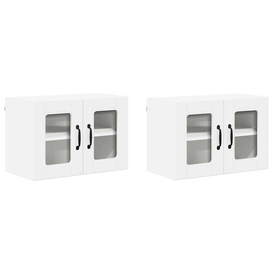 Keukenkast aan de muur 2 pcs Hoogglans wit 60 x 31 x 40 cm