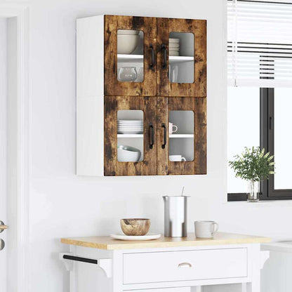 Keukenkast aan de muur 2 pcs Gerookt eiken 60 x 31 x 40 cm
