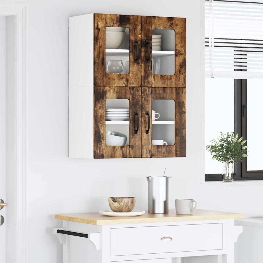 Keukenkast aan de muur 2 pcs Gerookt eiken 60 x 31 x 40 cm