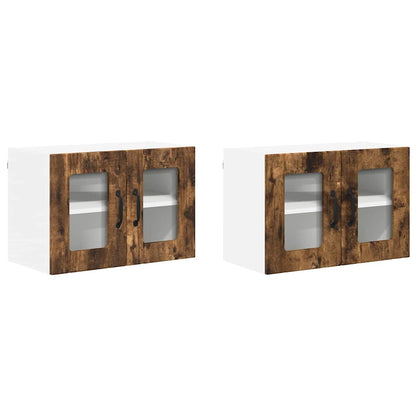 Keukenkast aan de muur 2 pcs Gerookt eiken 60 x 31 x 40 cm