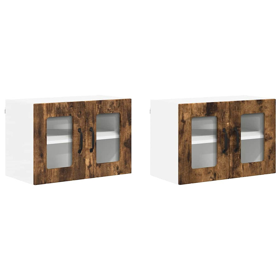 Keukenkast aan de muur 2 pcs Gerookt eiken 60 x 31 x 40 cm