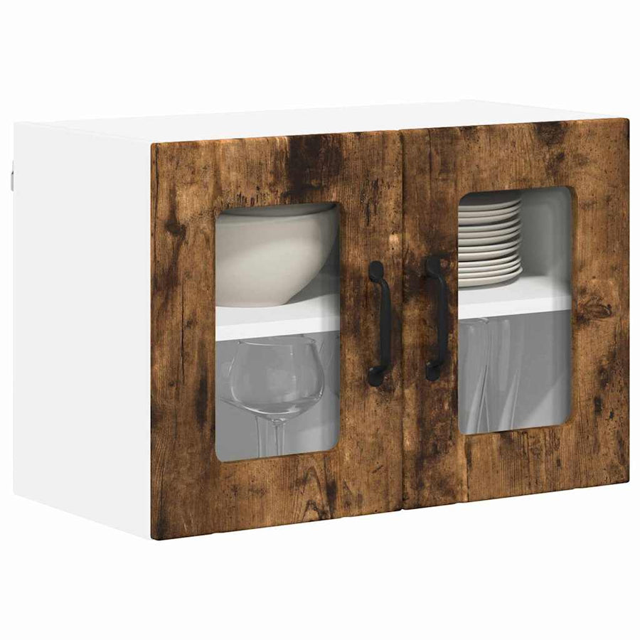 Keukenkast aan de muur 2 pcs Gerookt eiken 60 x 31 x 40 cm