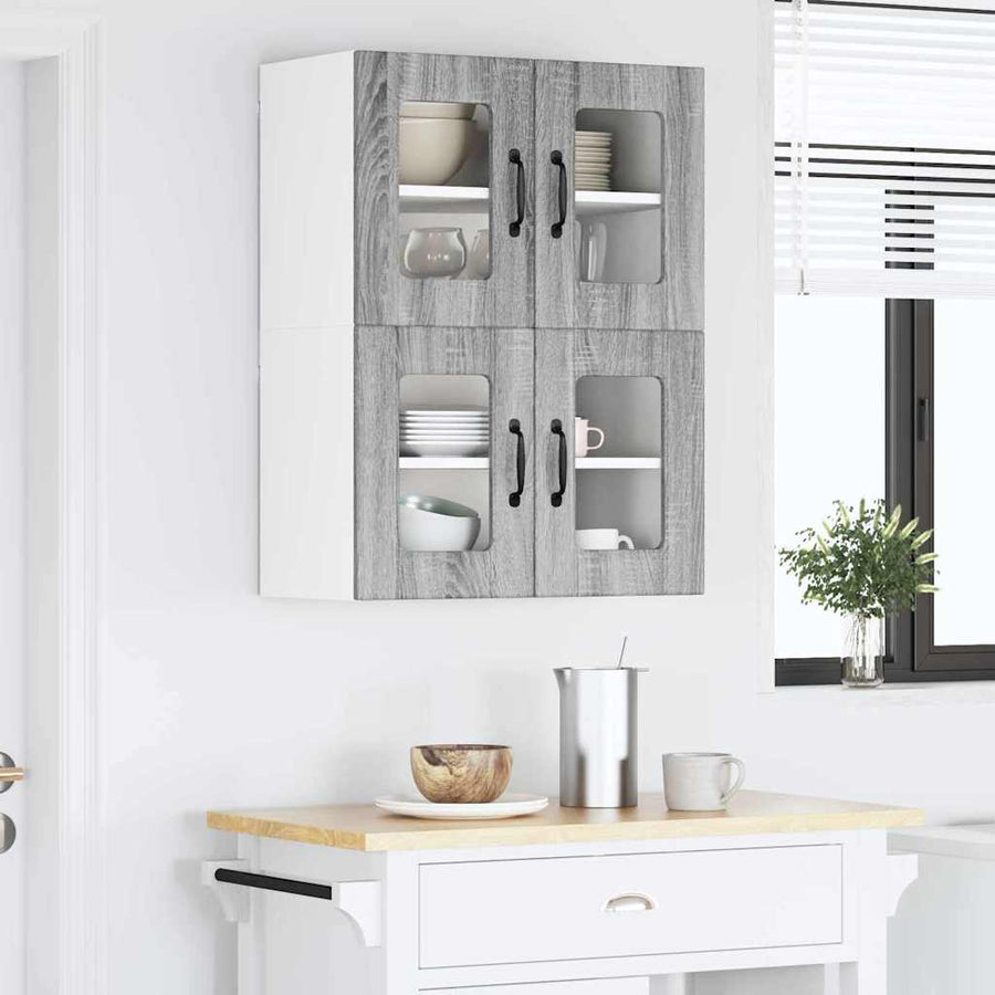 Keukenkast aan de muur met plank Grijs Sonoma 60 x 31 x 40 cm