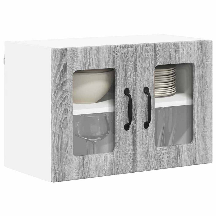 Keukenkast aan de muur met plank Grijs Sonoma 60 x 31 x 40 cm