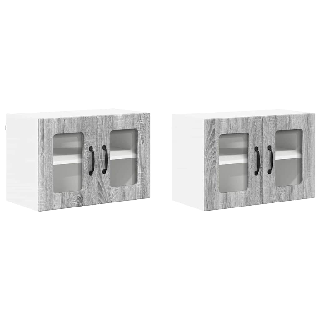 Keukenkast aan de muur 2 pcs Grijs Sonoma 60 x 31 x 40 cm