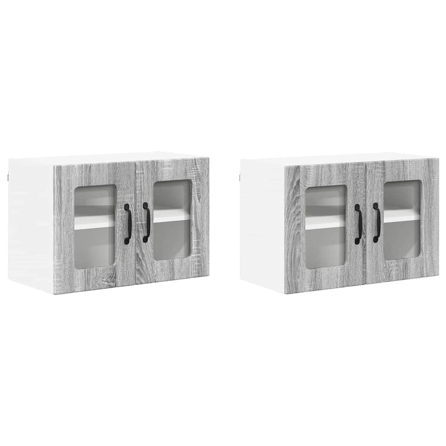 Keukenkast aan de muur 2 pcs Grijs Sonoma 60 x 31 x 40 cm