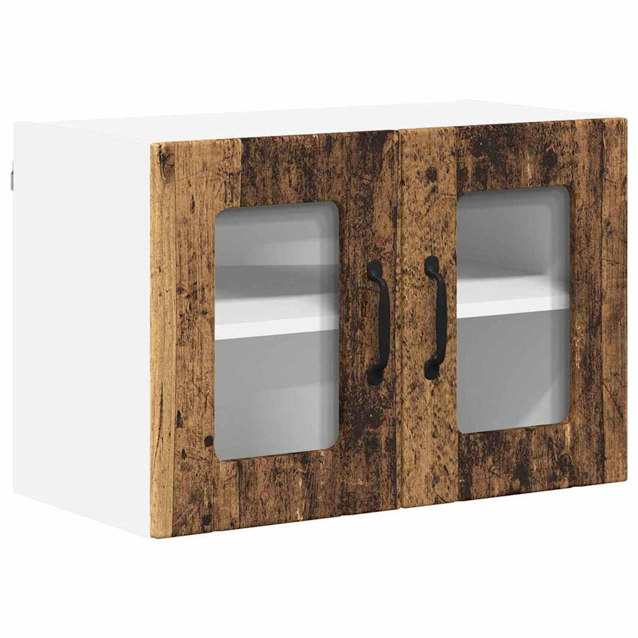 Keukenkast aan de muur met plank 2 pcs Oud Hout 60 x 31 x 40 cm