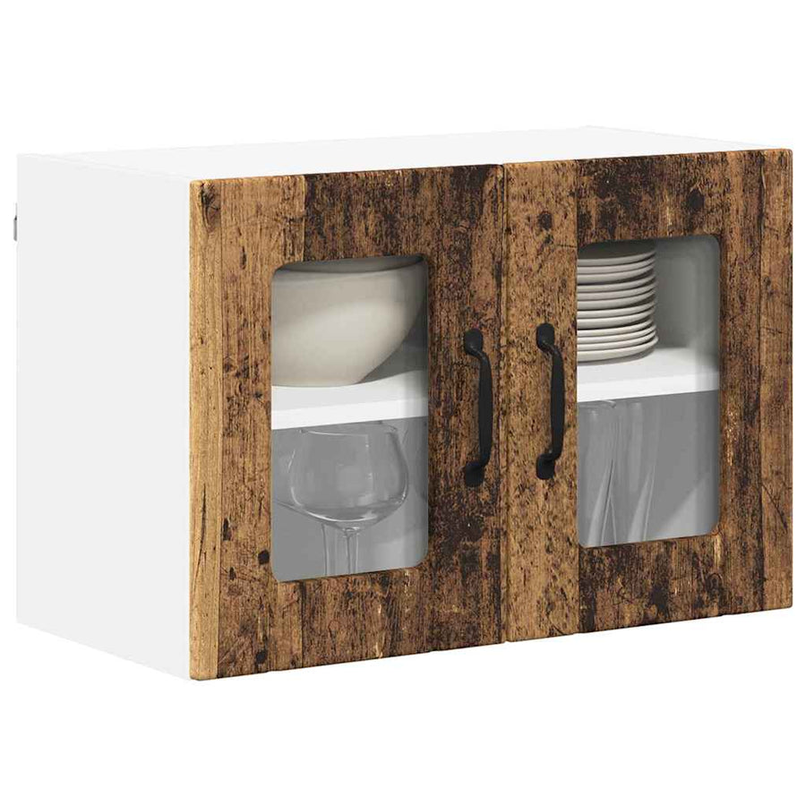 Keukenkast aan de muur met plank 2 pcs Oud Hout 60 x 31 x 40 cm