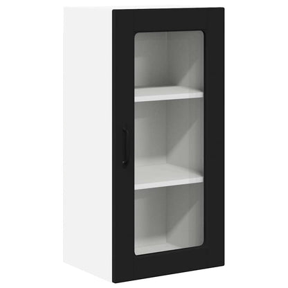 Keukenkast aan de muur Zwart 40 x 31 x 80 cm Bewerkt hout
