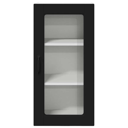 Keukenkast aan de muur Zwart 40 x 31 x 80 cm Bewerkt hout